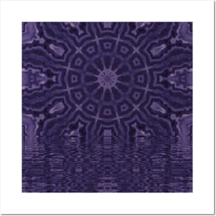 Purple Mandala Landscape Ripple Posters and Art